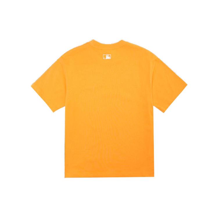 New MLB Base Logo T Shirts Unisex Orange 3ATS01023-14ORS