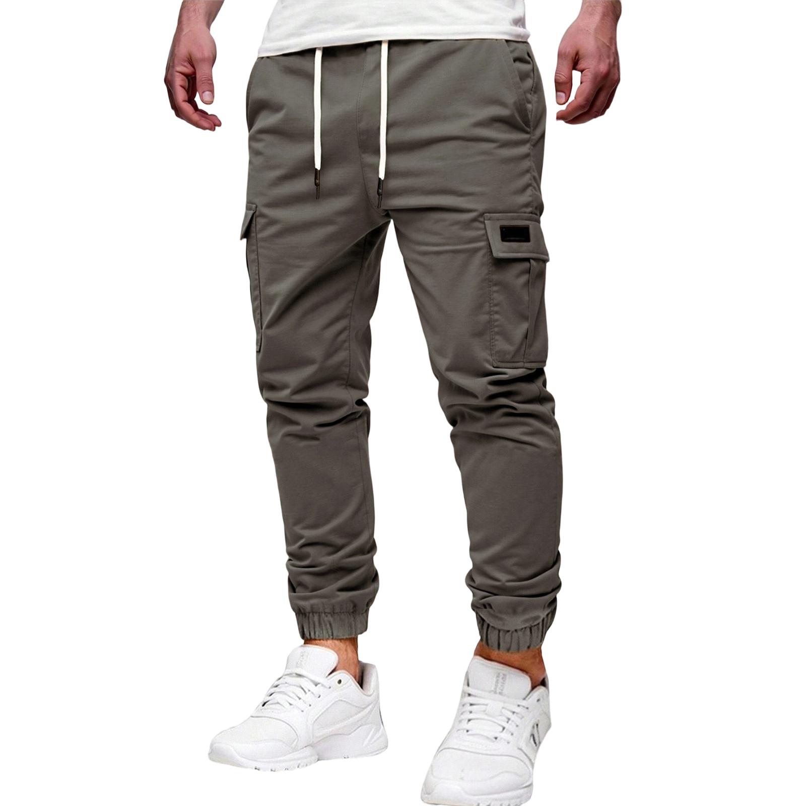 Men s American Loose High Street Leisure Sports More Pocket Workwear Trousers L