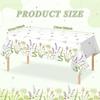 3 Pack Spring Floral Tablecloth, Summer Wildflower Plastic Table Cover for Rectangle Tables, Flower Holiday Disposable Table Cloth for Easter