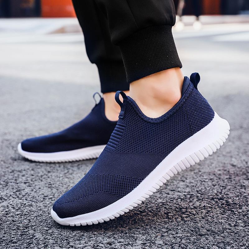 Men's Shoes Spring Large Size Foot Cover Lazy Shoes Men's Mesh Shoes Fly-woven Sports Casual Shoes Foreign Trade Casual Shoes