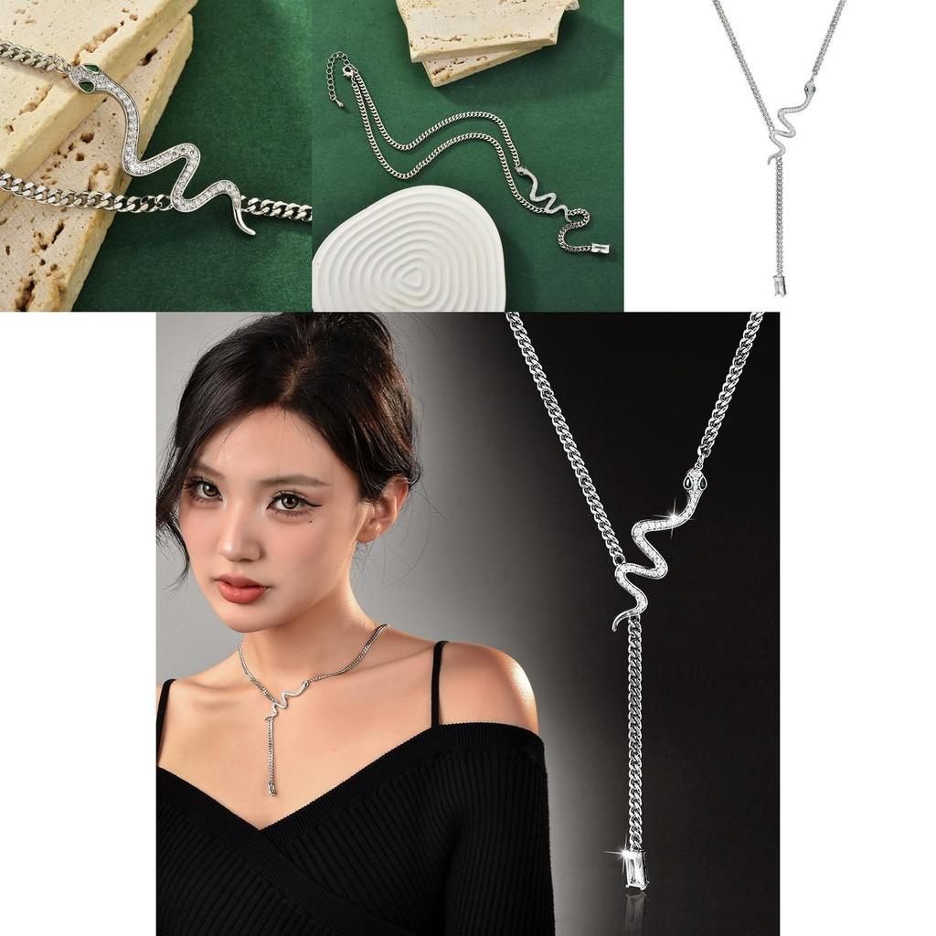 Unique Snake Bone Necklace For Women Bohemian Style With Mixed Material Charm