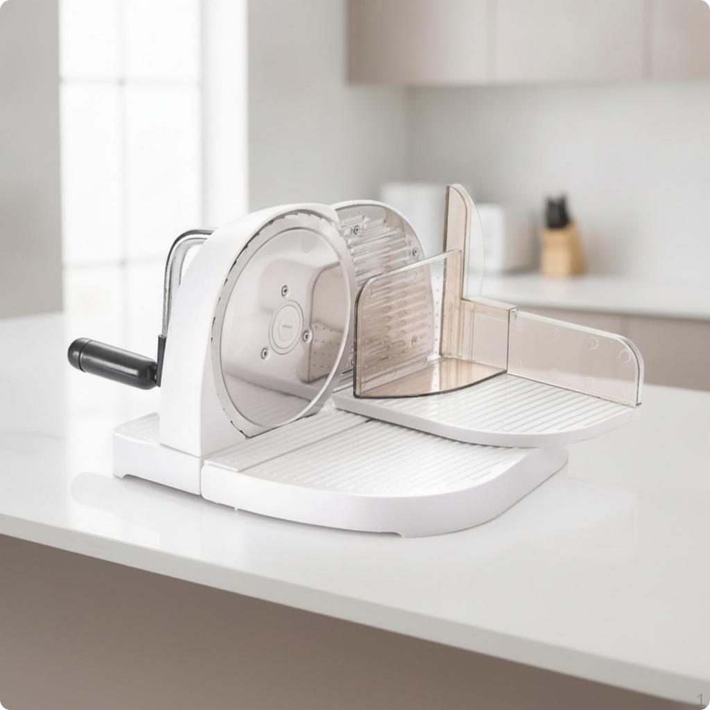 Bread Slicer with Hand Crank Stainless Steel Manual Countertop Loaf Cutter for Home