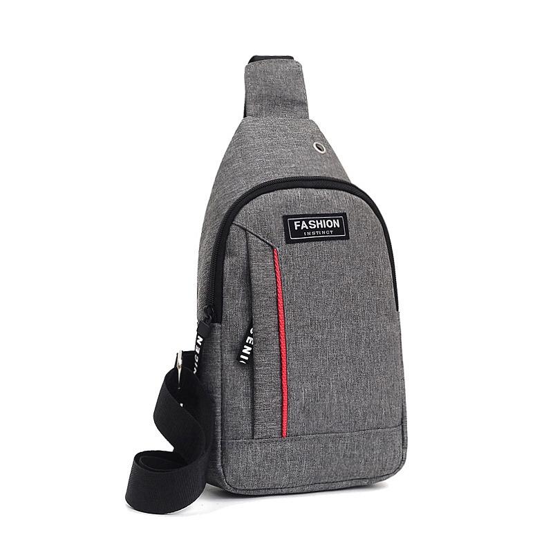 Men S Breast Package Students Outdoor Sports And Casual Bag Canvas Water-Resistant And Wear-Resistant Bag Backpack