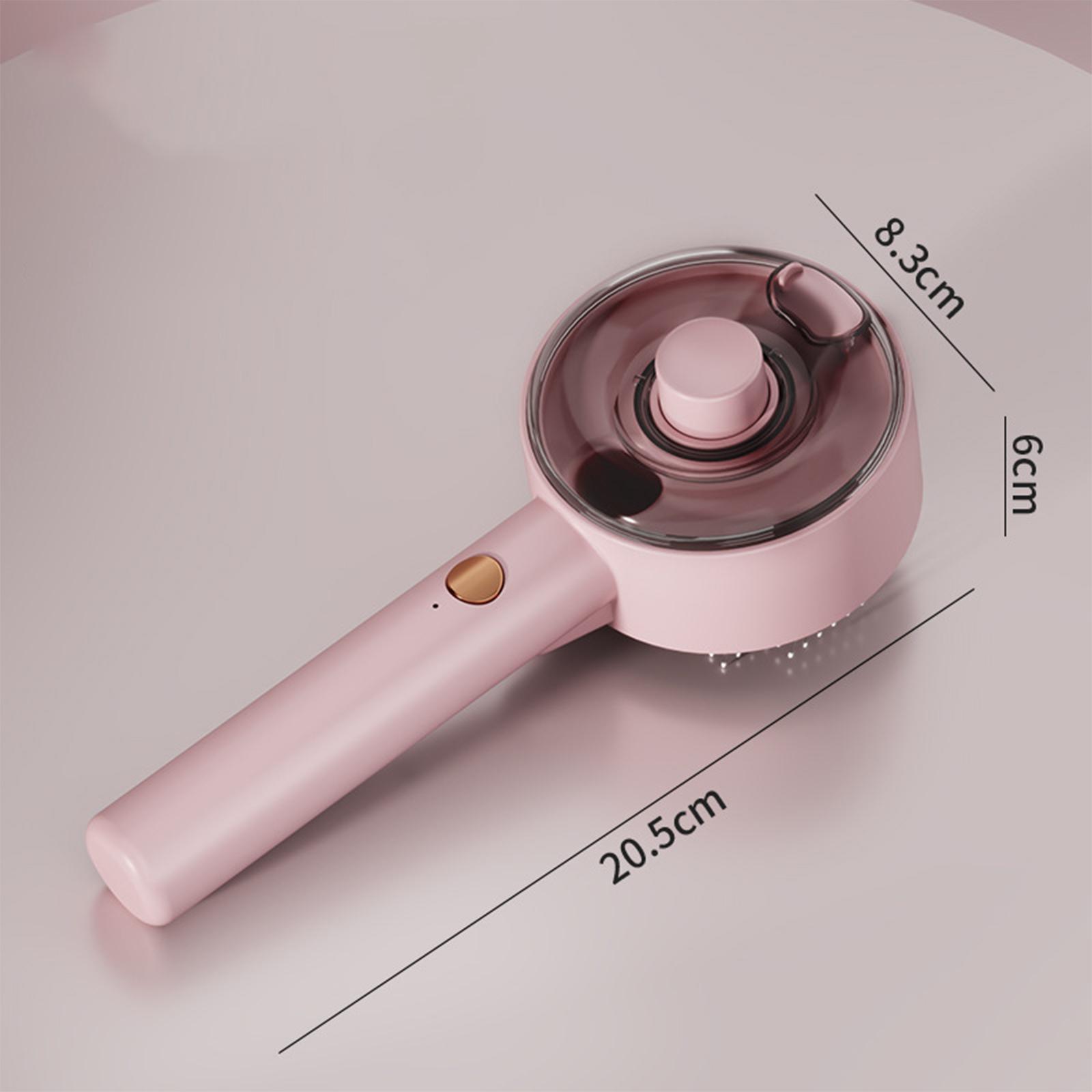 

Удаление волос одним щелчком, расческа для зоомагазина, самоочищающаяся, укладка кошек, щетка для груминга собак Spray Hair Comb + UV Sterilization розовый