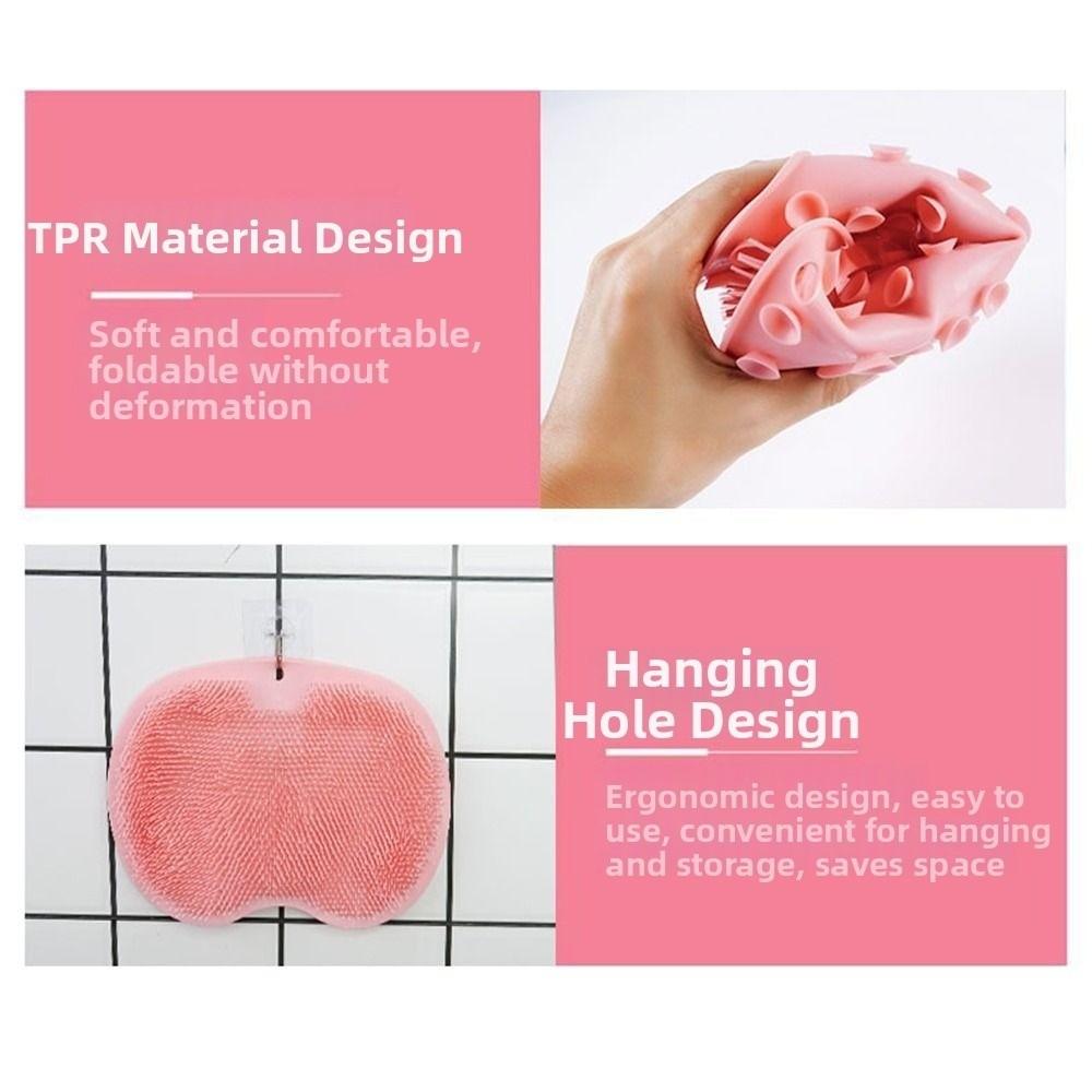 Reusable Exfoliating Foot Brush Anti-Slip Back Scrubber Multifunction Foot Massage Pad  Shower