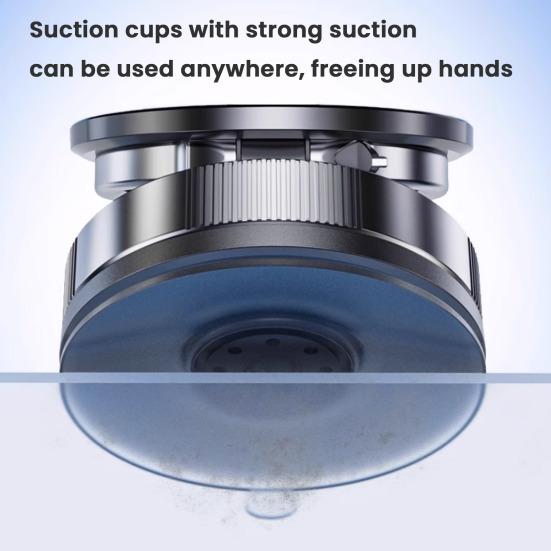 Magnetic Phone Holder Vacuum Suction Stand for Car Gym Kitchen Rotating Foldable Magnetic Holder for Navigation Streaming