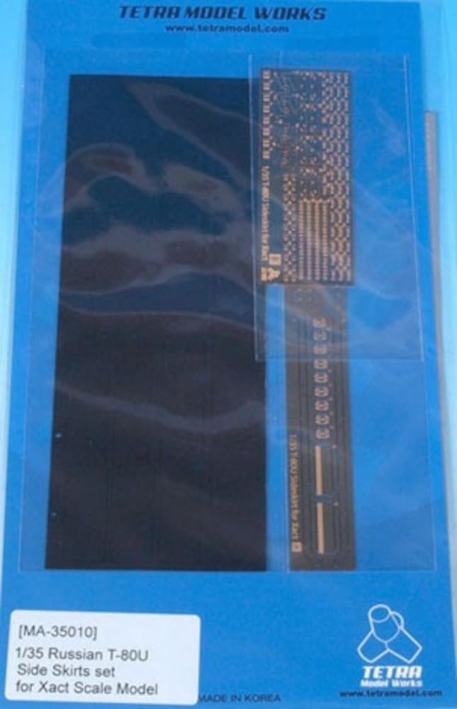 

Tetra Model MA Series Russian Tank Side Skirt Set Plastic Model Parts MA3510 1/35 T-80U (for XA)