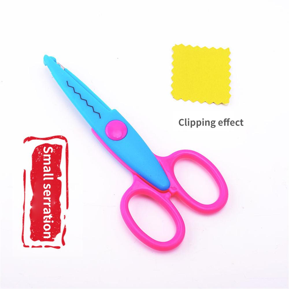 Kids Paper Craft Scissors 6 Cutting Patterns Curved Edges DIY Decorative Cartoons Lace Scissor Scrapbook Album Photos