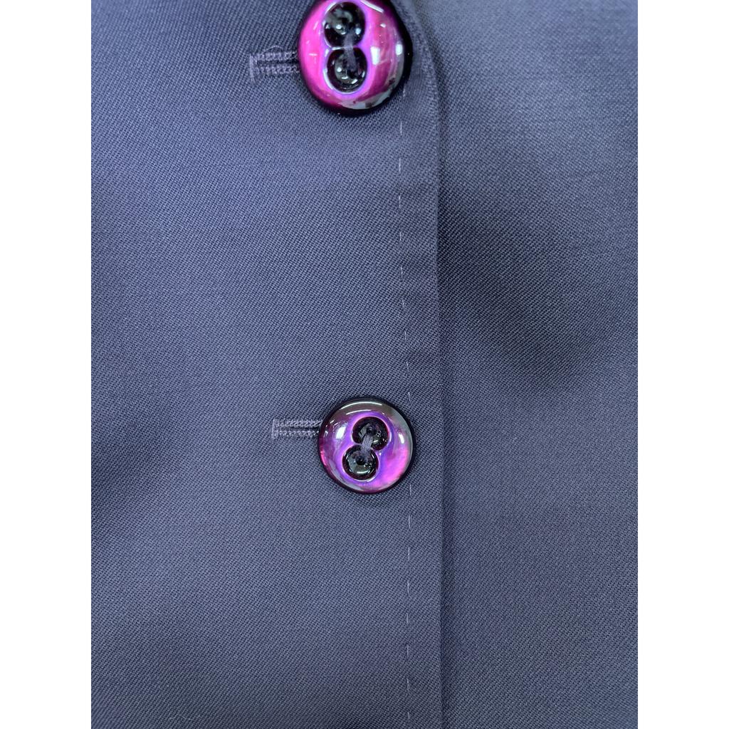 Escada Purple Wool Peach Lapel Single Jacket Jacket 40 BrownUsed