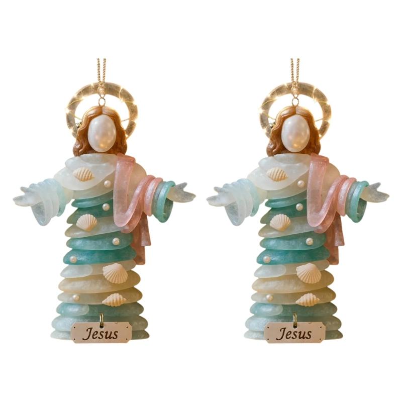 Portable Acrylic Figure Hanging Decoration Perfect for Office and School Festival Decoration Christmas Accessory