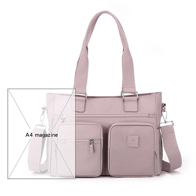 Skulderveske Dame Nylon Crossbody Bag Stor kapasitet Mors veske