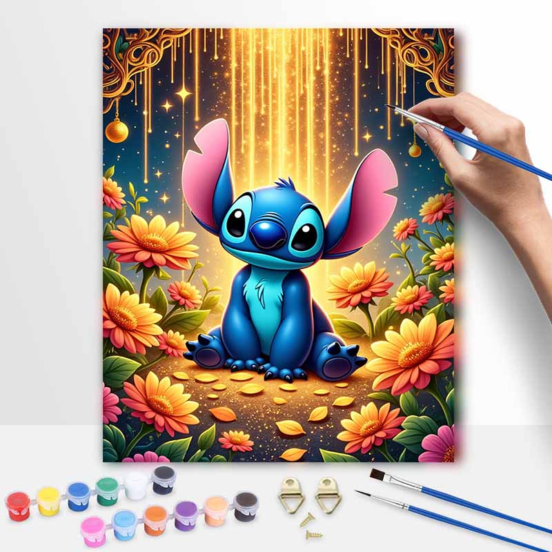 Disney Stitch Oil Painting Hand Painting Art Kit Coloring Painting Handmade Diy Home Decoration Gift