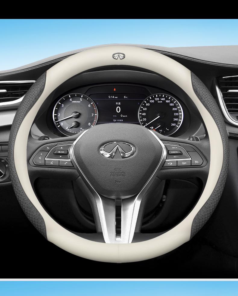Kryt volantu z pravé kůže pro Infiniti: Pasuje na QX50, QX60, QX80, Q50, Q70L, Q50L, FX3 - Všechna roční období