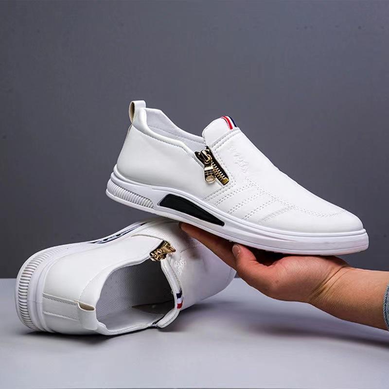 Herbst Herren Slipper Weiche Herrenschuhe Frühling Atmungsaktiv Weiß Lederschuh Sommer Sneaker Schuhe Herren Freizeitschuhe Mann tenis hombres