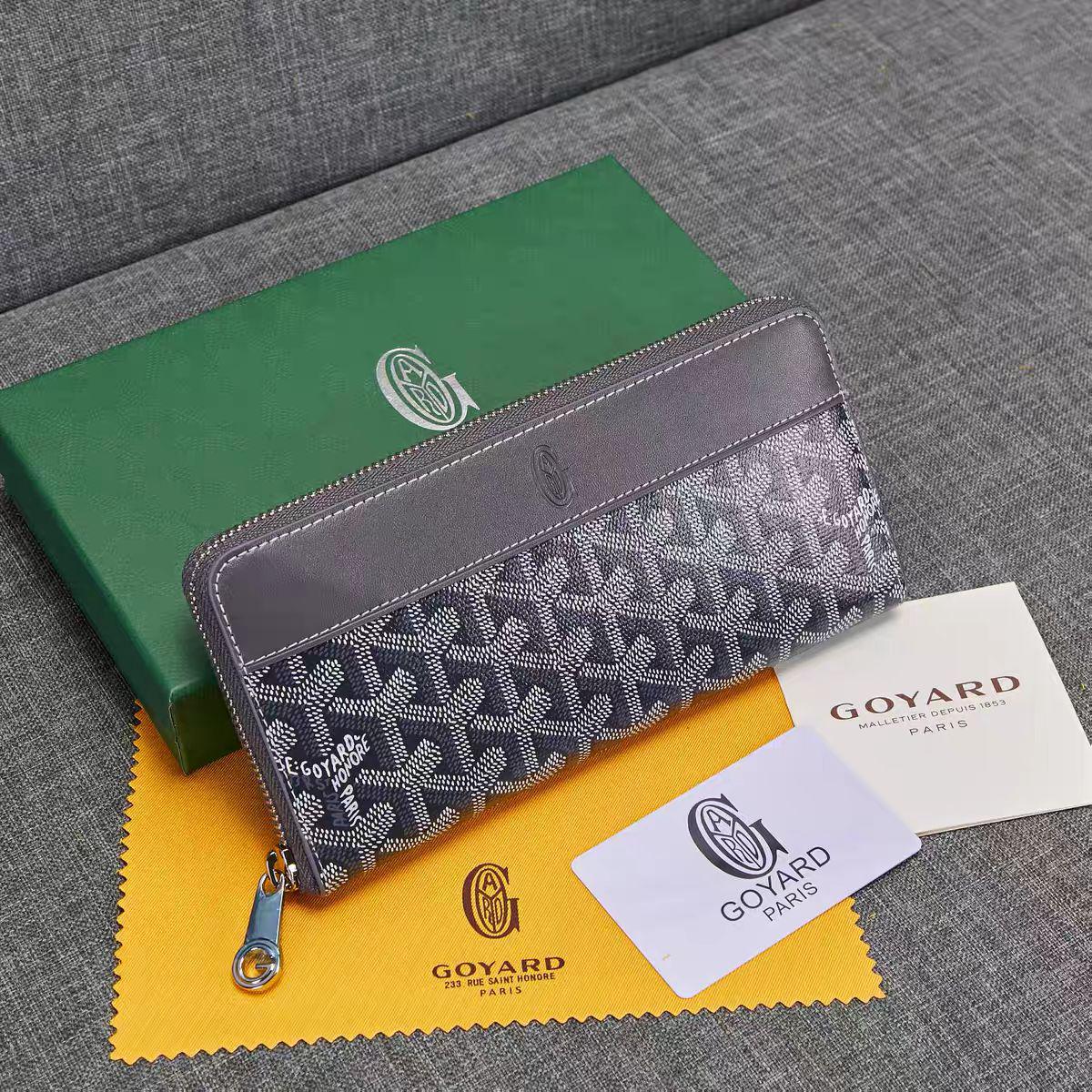 

Кошелек Goya Dog Tooth на длинной молнии - Большая вместимость, много слотов для карт, для мужчин и женщин 19x9x3 cm серый