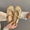 Queen Fan French round head shallow mouth flat sole shoes women's summer 2025 new versatile skirt Mary Jane shoes
