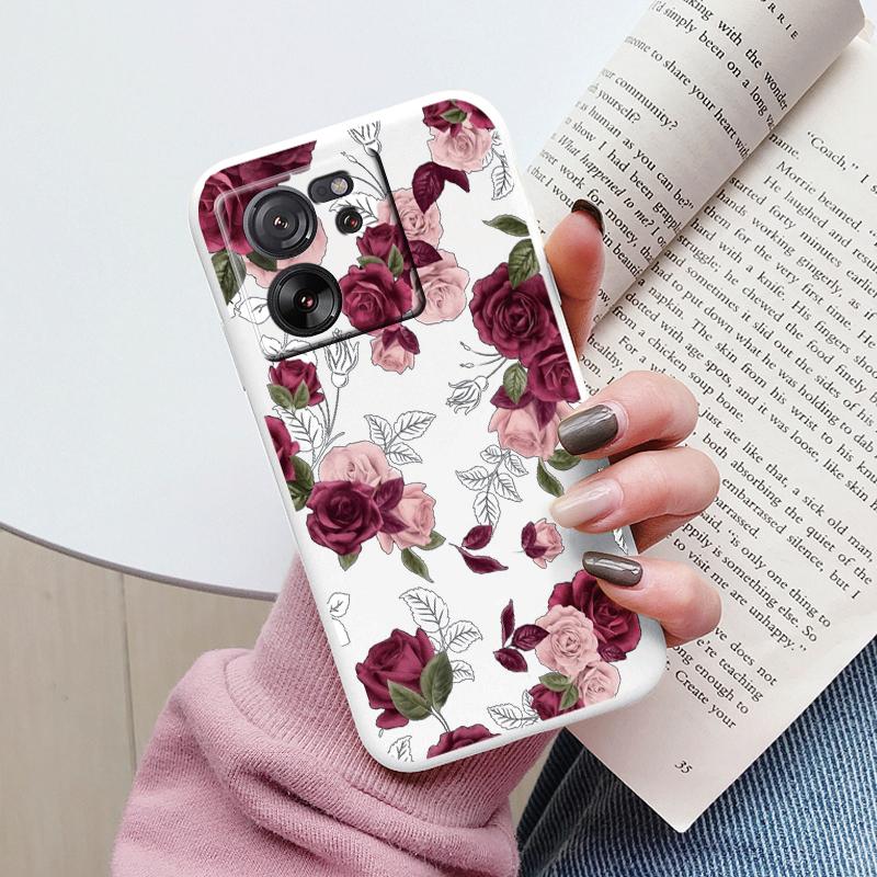 For Xiaomi 13T Pro Case TPU Soft Silicone Coque Flower Pattern Cartoon Painted Phone Cover For Xiaomi 13T Back Protection Capa