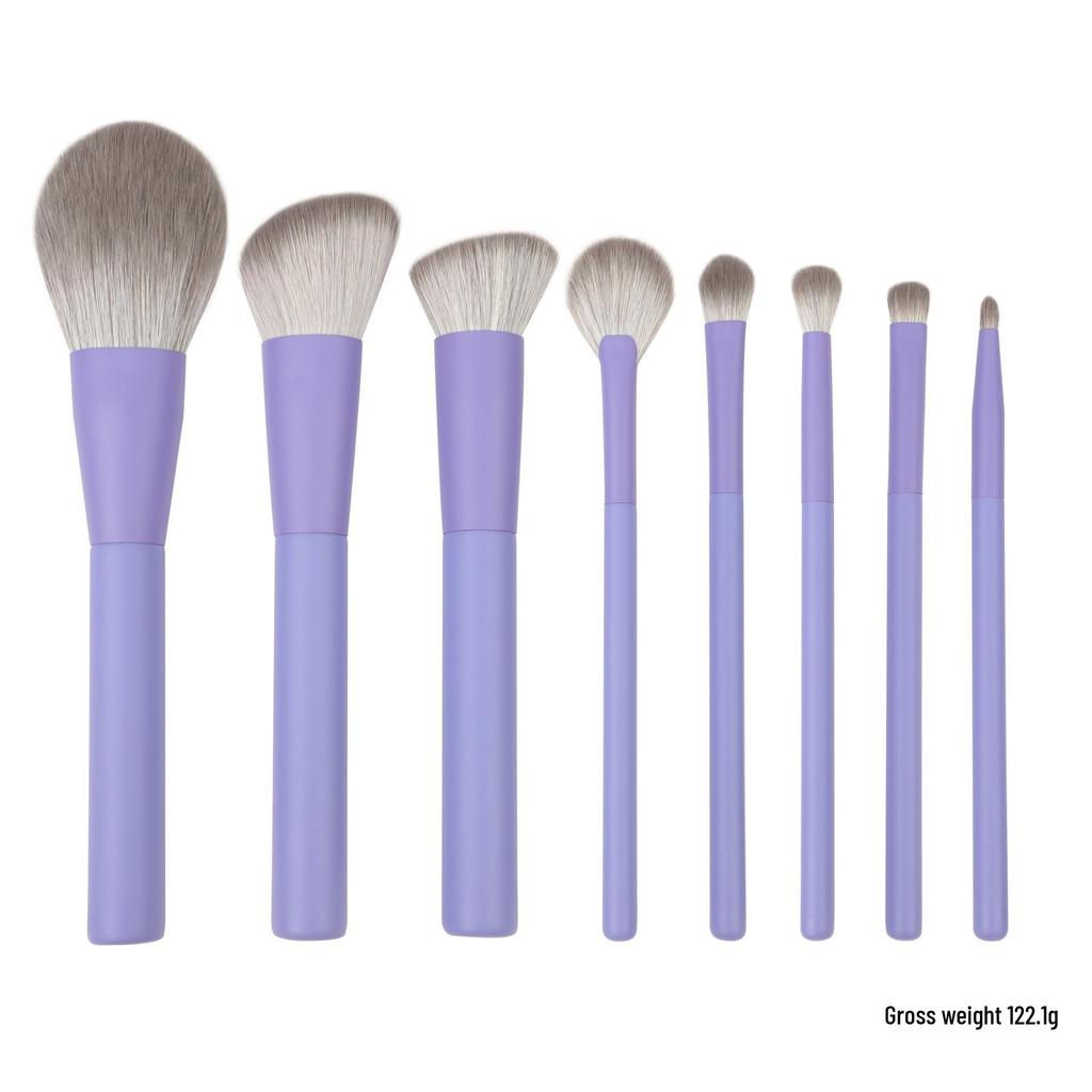 8-Piece Professional Makeup Brush Set with Soft Bristles for Powder & Eyeshadow - Premium Quality for Makeup Artists