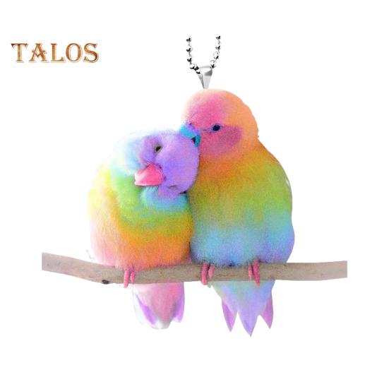 

Подвеска-брелок в виде птицы для пары, разноцветные неразлучники, подвеска для автомобиля, легкое подвесное украшение для ключей от рюкзака автомобиля разноцветный