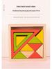 Beechwood Rainbow Stacking Blocks: Educational Toy for Color and Shape Recognition in Kindergarten Children