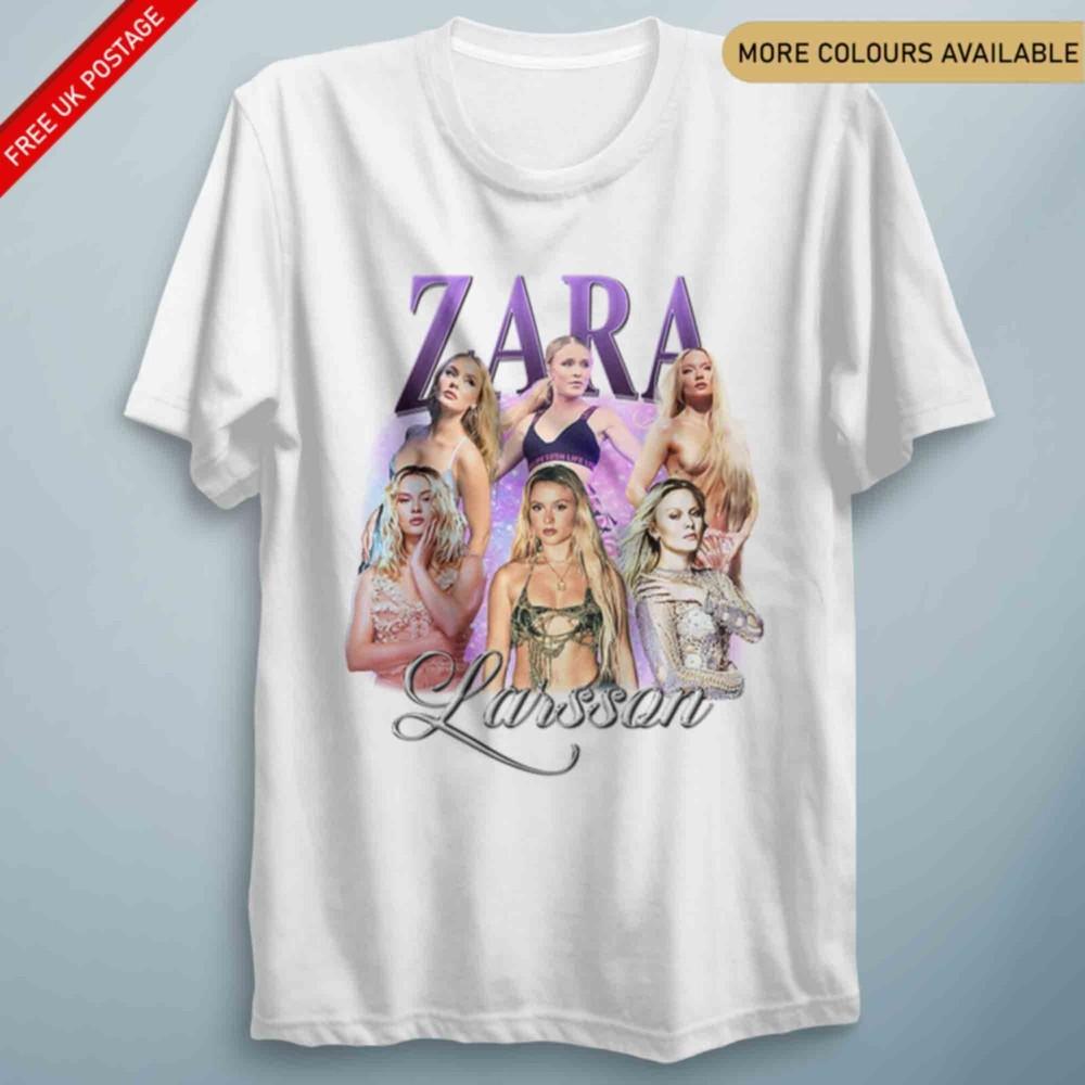 Винтажная футболка Zara Laarsson с принтом, унисекс, детская, женская, футболка в подарок S