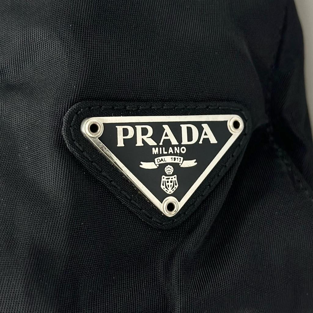 PRADA Triangular logo B8489 Tote Bag black Women used
