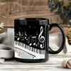 Piano Pattern Ceramic Coffee Mug Water Mug Gift Water Mug