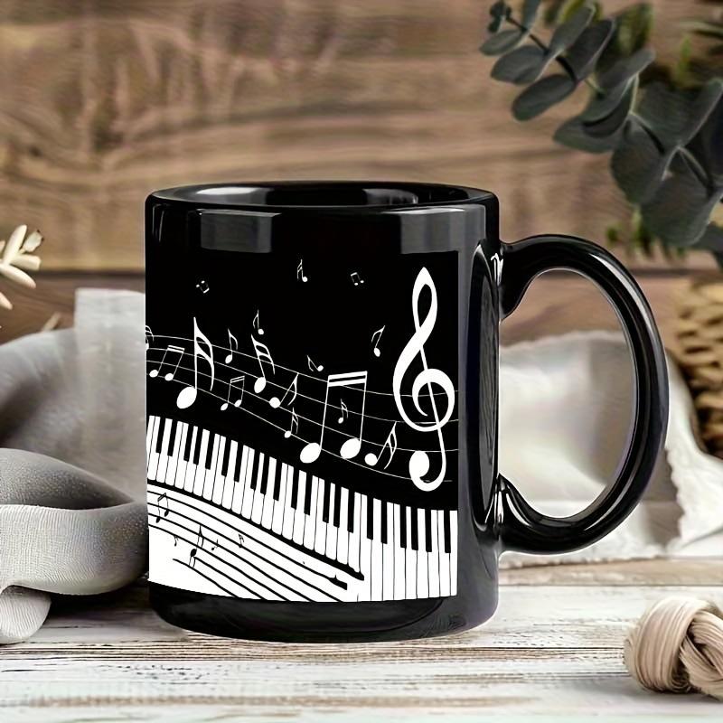 Piano pattern ceramic coffee mug water mug gift water mug