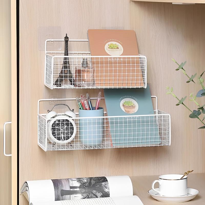 NEW Kitchen And Bathroom Storage Rack No Drilling Required Wall-Mounted Storage Rack