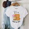 Its A Boba Tea Kawaii Bear Cotton Shirt Gift For Wife Creative Trend Casual Style Oneck Printed Unisex Tops Women Cute Tee