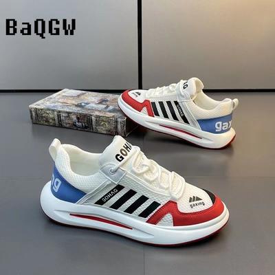 Fashion Casual Designer Sneakers for Men Women Synthetic Mixed Colors Thick Soles Lace-up Mesh Breathable Comfortable Running Shoes