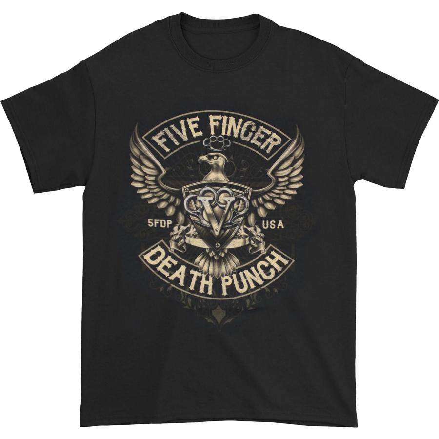 Five Finger Death Punch Men s Howe Eagle Crest T-Shirt Medium Black S