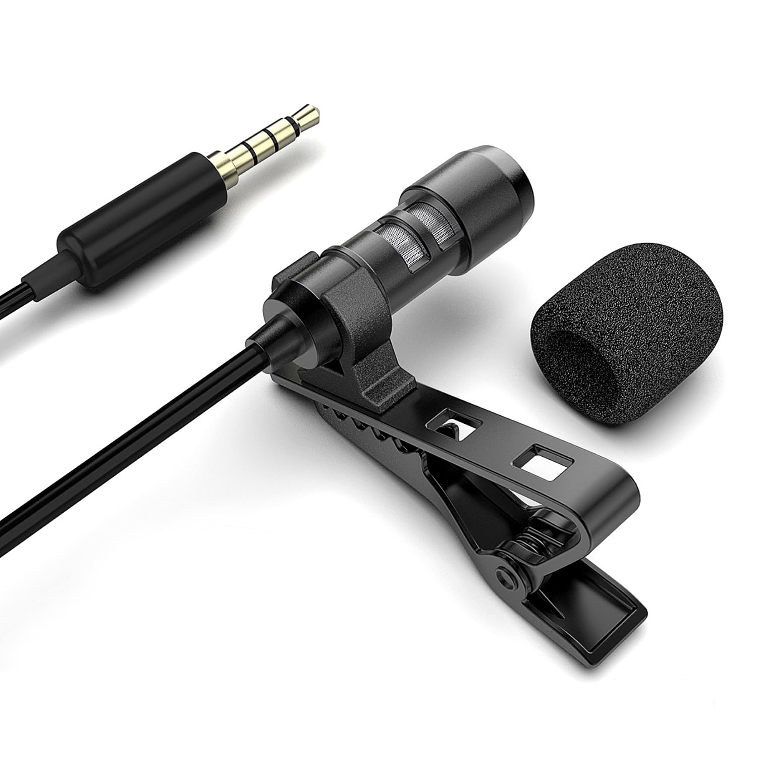 

FIFINE Clip-on Microphone, Mini Microphone, Lapel Microphone, Condenser Microphone, Compatible with Smartphones, PCs, iPhones, Androids, iPads, and Ca