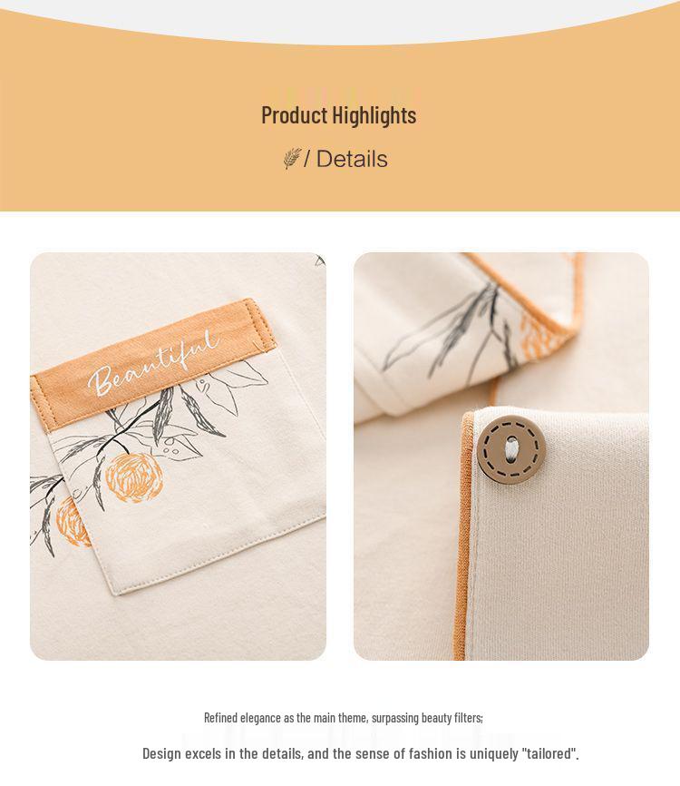 Damen Übergröße Baumwoll-Cardigan-Pyjama-Set - Langärmlig, Zweiteilig, Perfekt für Herbst/Frühling