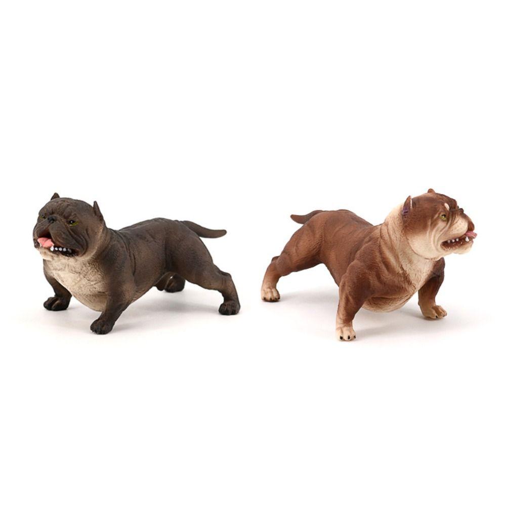 Ornaments Simulation Bulldog Animal Model Pitbull Figurine Bulldog Model Home Decoration