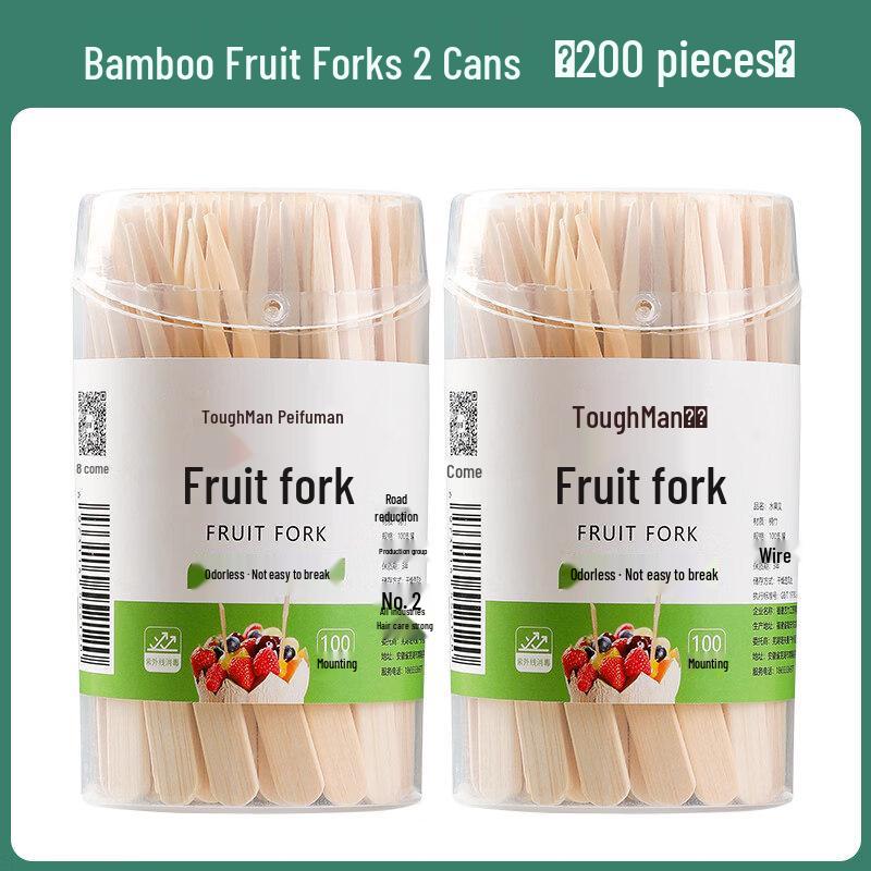 ZISIZ Disposable Bamboo Fruit Fork Set