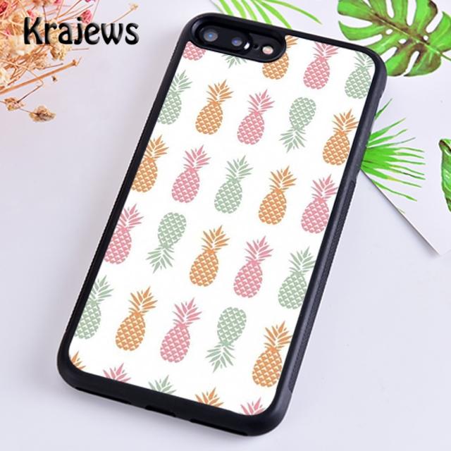 Krajews Kawaii Pineapple Art Soft Phone Case Cover For iPhone 17 Air 16 15 14 Plus 11 12 13 Pro Max Plus Coque Fundas