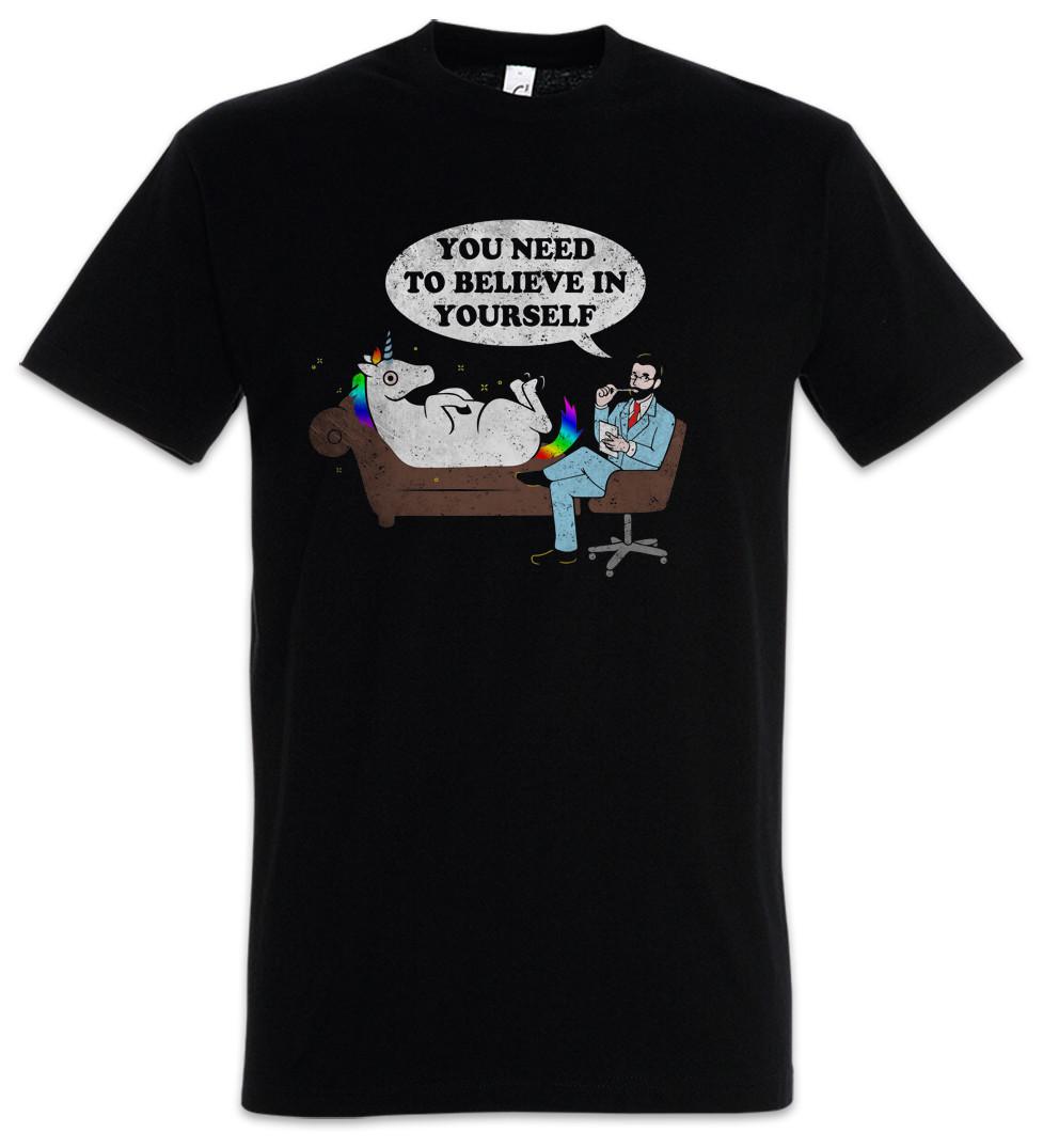Psycho Unicorn T-Shirt Unicorns Psychology Psychologist Believe in yourself Fun S