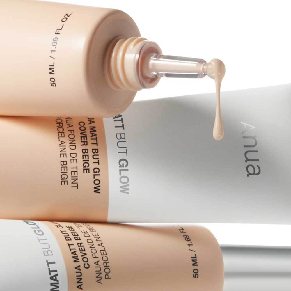 Anua Matte-But-Glow Cover Beige SPF50 PA++++ (50ml) – Lightweight Foundation-Free Tinted Sun Base, Korean