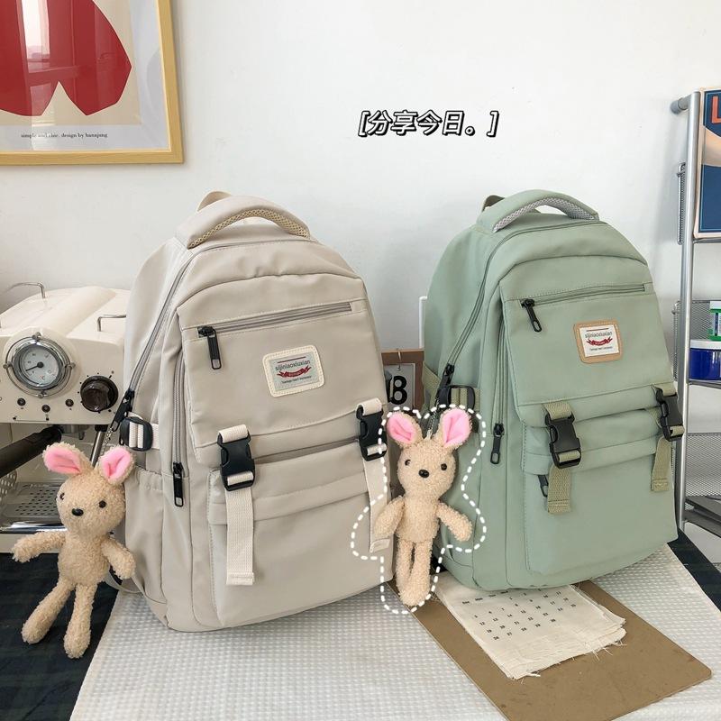 Schoolbag new backpack for junior and high school students, class backpack, fashionable Japanese and Korean version, casual computer bag, large-
