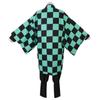 Anime Demon Slayer Kamado Tanjirou Cosplay Costume Kimetsu No Yaiba Cartoon Costume Sutis Wigs Halloween For Kids Adult CosParty