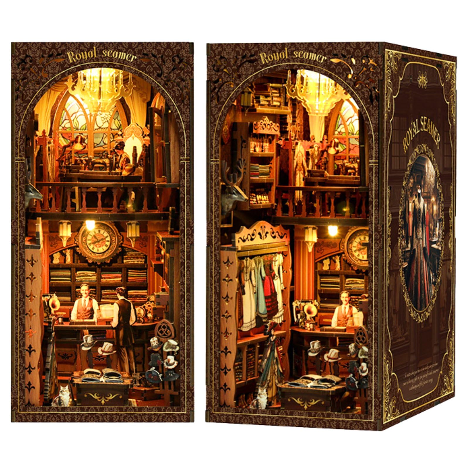 

Набор для бук-нука MARUHADO, Миниатюрный кукольный домик со светодиодной подсветкой, 3D-пазл, Деревянная книжная полка, Сделай сам, Ручная работа, Портной Древней столицы