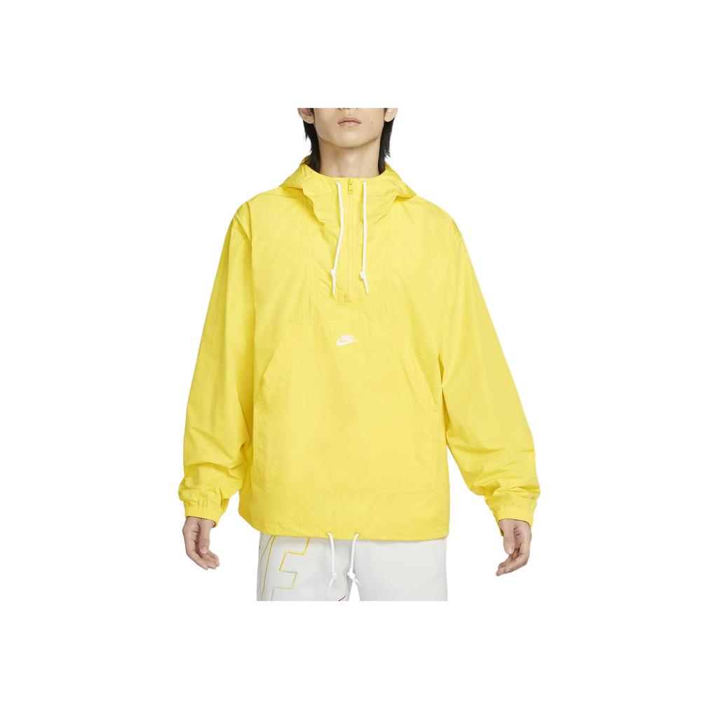 Nike Club Half-Zip Hooded Casual Long Sleeve Jacket Men Outerwear Luminous-Yellow FN3893-718