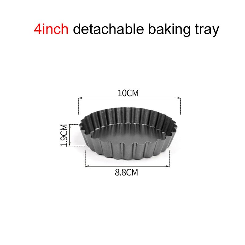 

4/6/8/9inch Baking Tray Removable Loose Bottom Round Bakeware Carbon Steel Tart Molds Essential Baking Tool for Kitchen Bar TMZ