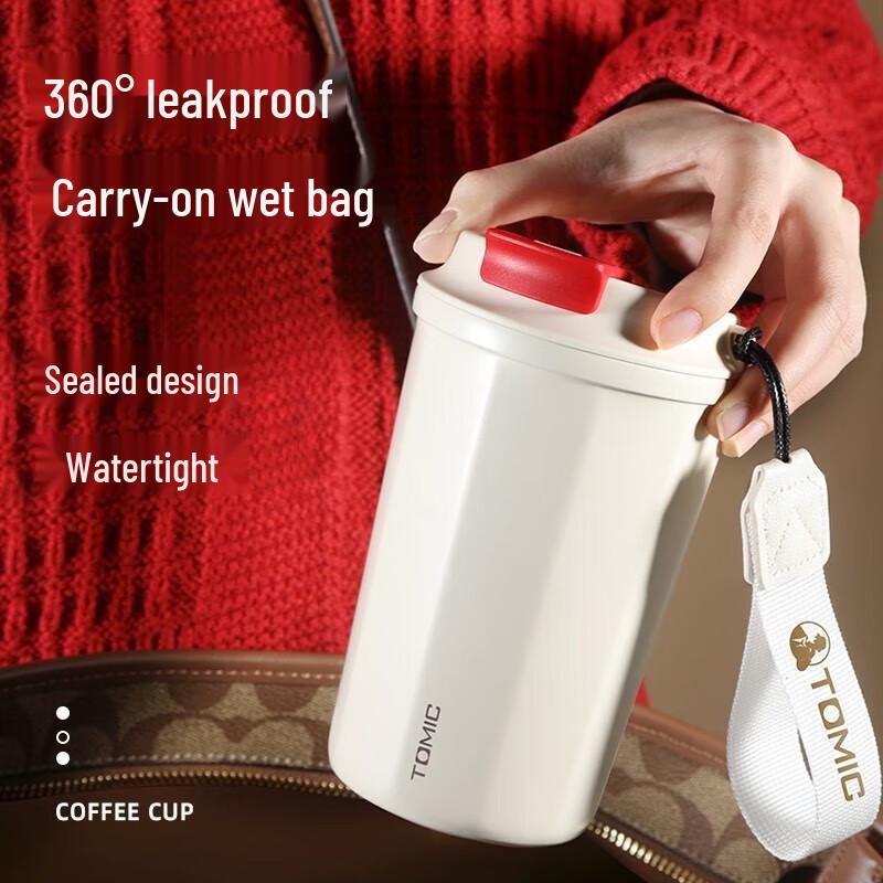 TOMIC Ceramic Lined Insulated Coffee Mug