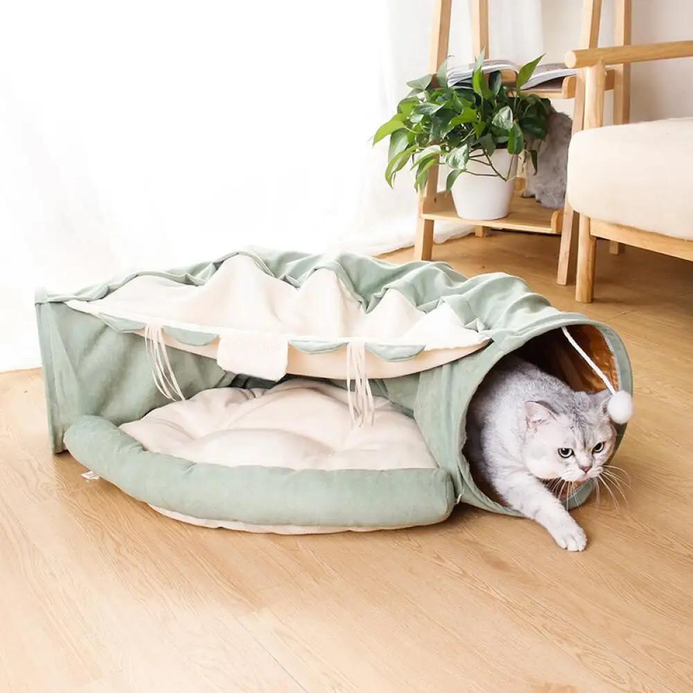 Matcha Cat Tunnel Four Seasons Universal Cat Toy Collapsible Foldable Upgraded Channel Paper Rings Brand