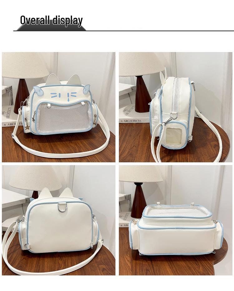 Spicy Girl Mecha Meow Itabag: Cute, Versatile College Shoulder and Crossbody Backpack