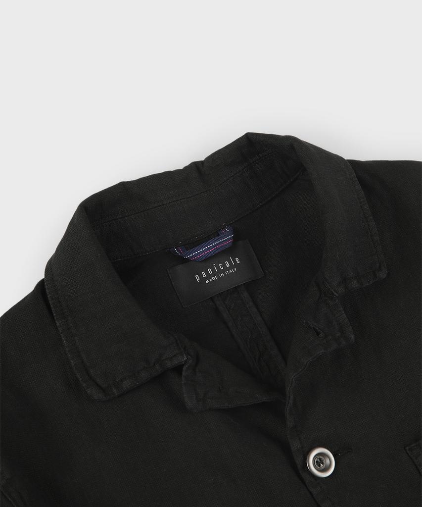 Panicale Black Cotton Linen Jacket