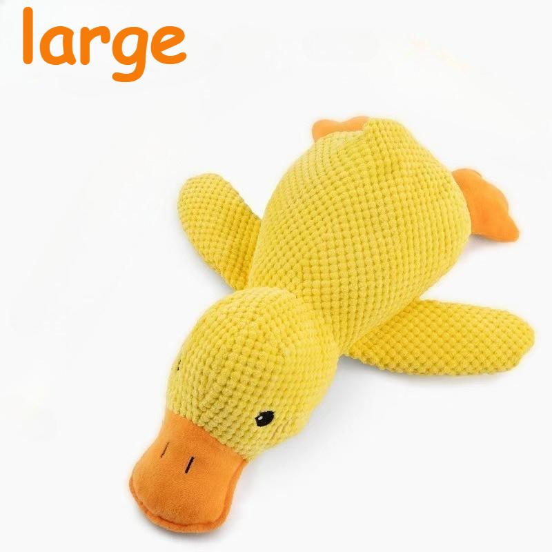 1pc Plush Duck Dog Chew Toy Suitable for Small Medium Large Dogs -Durable Teething Relief Chewable Duck for Play & Dental Health