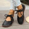 Spring and Autumn British retro small leather shoes round head lightweight soft sole casual single shoes women